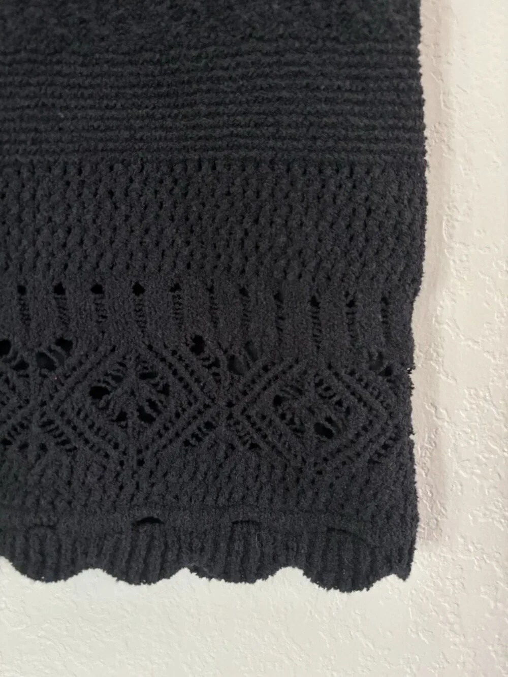NWT By Anthropologie Knit Black Skirt Cotton Blend Sz Small